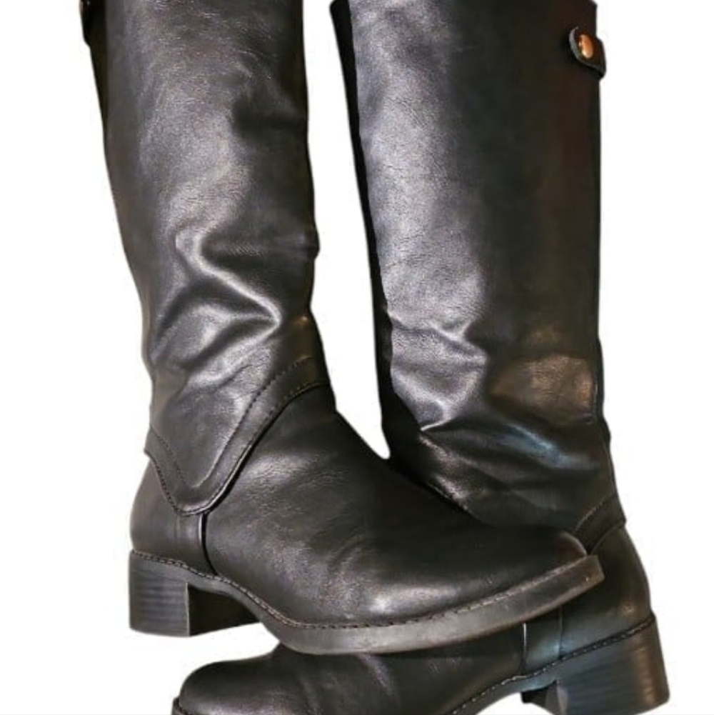 Women's Knee-High Riding Boots - Picture 2 of 11